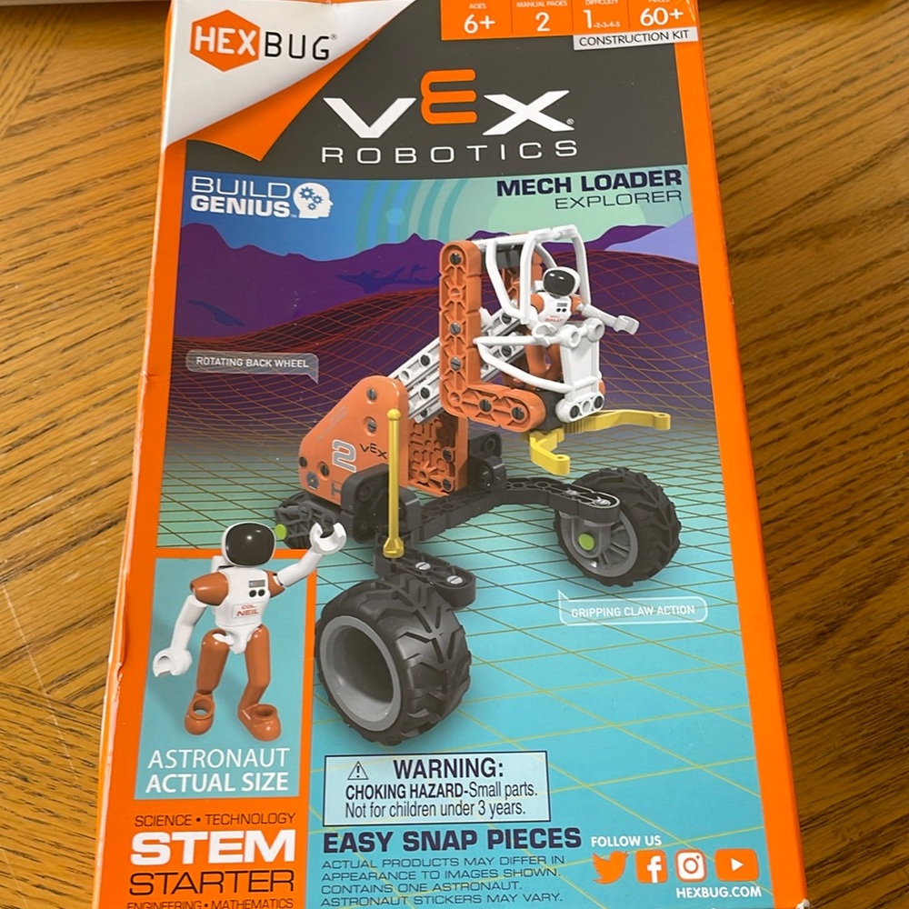 HEXBUG Vex Robotics Mech Loader Explorer STEM Starter Construction Kit 60+ NEW